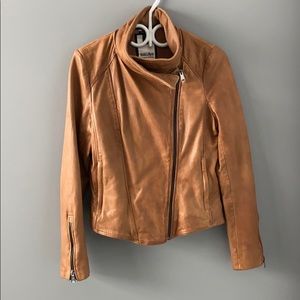 ✨SOIA & KYO Genuine Leather Bomber Jacket